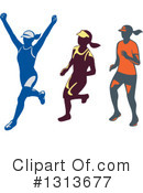 Marathon Runner Clipart #1313677 by patrimonio
