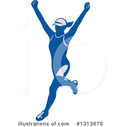 Royalty-Free (RF) Marathon Runner Clipart Illustration by patrimonio - Stock Sample #1313678