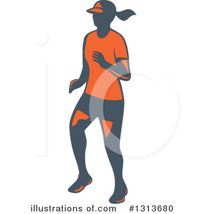 Royalty-Free (RF) Marathon Runner Clipart Illustration by patrimonio - Stock Sample #1313680