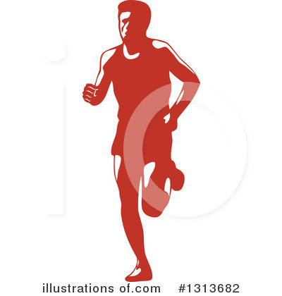 Royalty-Free (RF) Marathon Runner Clipart Illustration by patrimonio - Stock Sample #1313682