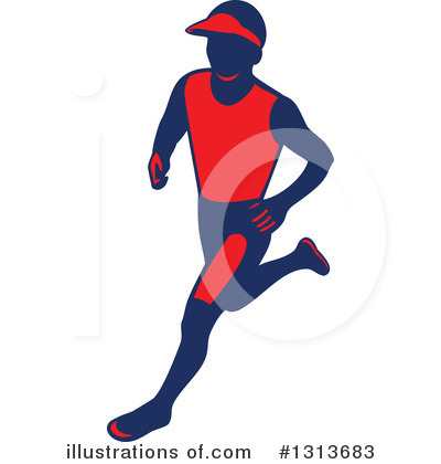 Royalty-Free (RF) Marathon Runner Clipart Illustration by patrimonio - Stock Sample #1313683
