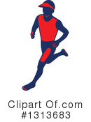 Marathon Runner Clipart #1313683 by patrimonio