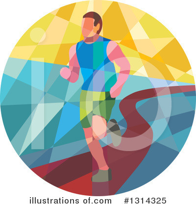 Marathon Runner Clipart #1314325 by patrimonio