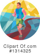 Marathon Runner Clipart #1314325 by patrimonio
