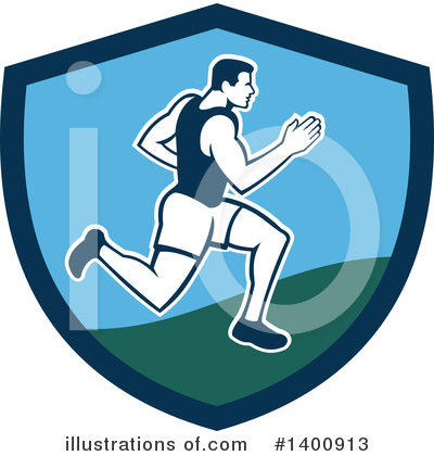 Royalty-Free (RF) Marathon Runner Clipart Illustration by patrimonio - Stock Sample #1400913