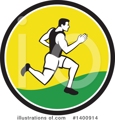 Royalty-Free (RF) Marathon Runner Clipart Illustration by patrimonio - Stock Sample #1400914