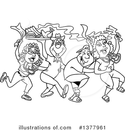 Royalty-Free (RF) Mardi Gras Clipart Illustration by LaffToon - Stock Sample #1377961