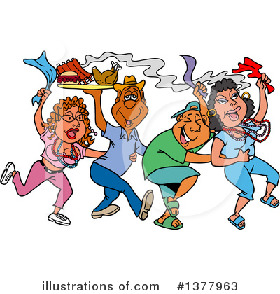 Royalty-Free (RF) Mardi Gras Clipart Illustration by LaffToon - Stock Sample #1377963