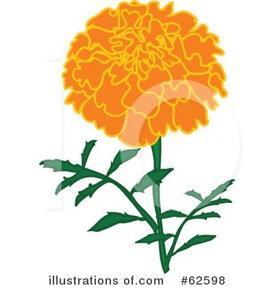 Marigold Clipart #62598 by Pams Clipart