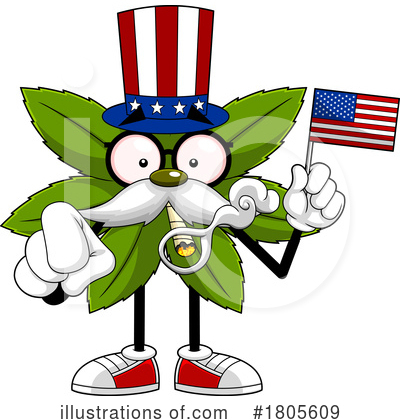 American Flag Clipart #1805609 by Hit Toon