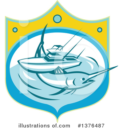 Royalty-Free (RF) Marlin Clipart Illustration by patrimonio - Stock Sample #1376487
