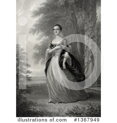 Royalty-Free (RF) Martha Washington Clipart Illustration by JVPD - Stock Sample #1367949