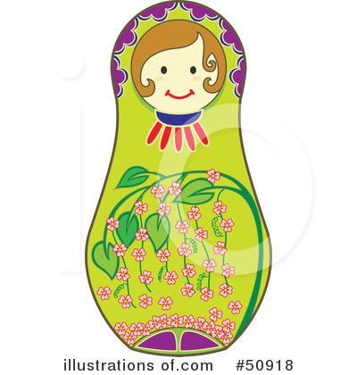 Royalty-Free (RF) Matryoshka Doll Clipart Illustration by Cherie Reve - Stock Sample #50918