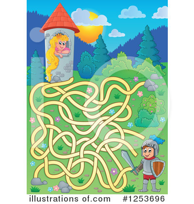 Royalty-Free (RF) Maze Clipart Illustration by visekart - Stock Sample #1253696