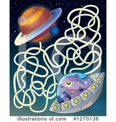 Royalty-Free (RF) Maze Clipart Illustration by visekart - Stock Sample #1270136