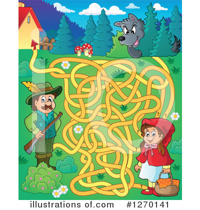 Royalty-Free (RF) Maze Clipart Illustration by visekart - Stock Sample #1270141