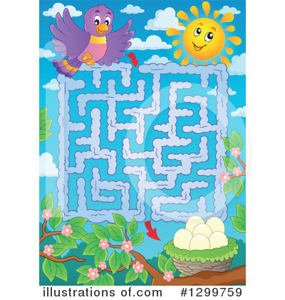 Royalty-Free (RF) Maze Clipart Illustration by visekart - Stock Sample #1299759