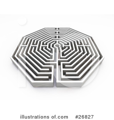 Royalty-Free (RF) Maze Clipart Illustration by KJ Pargeter - Stock Sample #26827