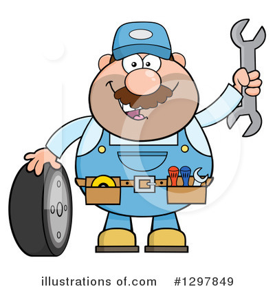 Royalty-Free (RF) Mecanic Clipart Illustration by Hit Toon - Stock Sample #1297849