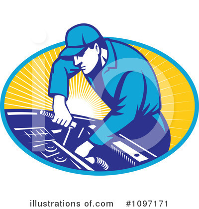 Royalty-Free (RF) Mechanic Clipart Illustration by patrimonio - Stock Sample #1097171