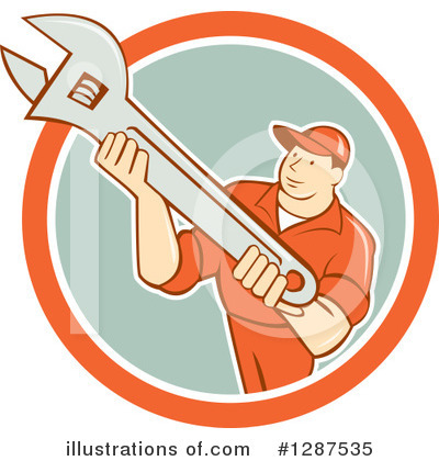 Royalty-Free (RF) Mechanic Clipart Illustration by patrimonio - Stock Sample #1287535