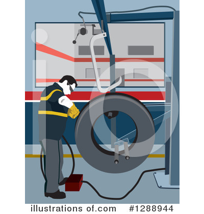 Royalty-Free (RF) Mechanic Clipart Illustration by David Rey - Stock Sample #1288944