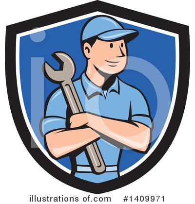 Royalty-Free (RF) Mechanic Clipart Illustration by patrimonio - Stock Sample #1409971