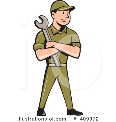 Royalty-Free (RF) Mechanic Clipart Illustration by patrimonio - Stock Sample #1409972