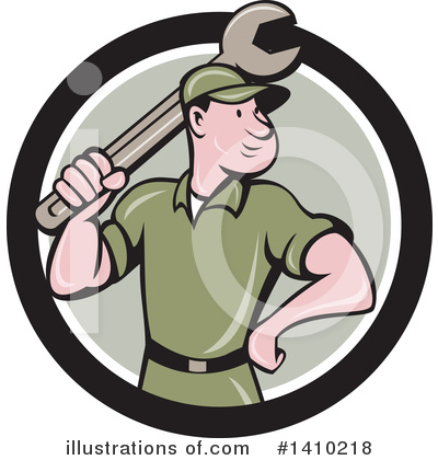Royalty-Free (RF) Mechanic Clipart Illustration by patrimonio - Stock Sample #1410218