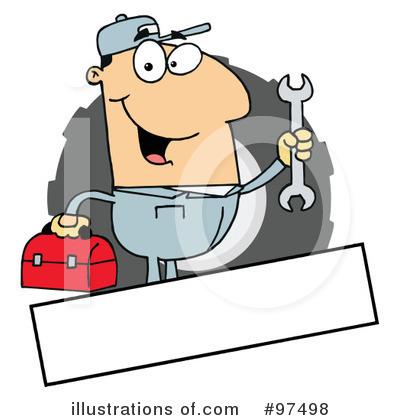 Royalty-Free (RF) Mechanic Clipart Illustration by Hit Toon - Stock Sample #97498