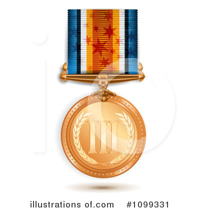 Royalty-Free (RF) Medal Clipart Illustration by merlinul - Stock Sample #1099331