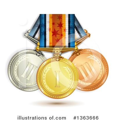 Royalty-Free (RF) Medal Clipart Illustration by merlinul - Stock Sample #1363666
