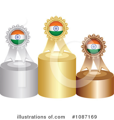 Royalty-Free (RF) Medals Clipart Illustration by Andrei Marincas - Stock Sample #1087169