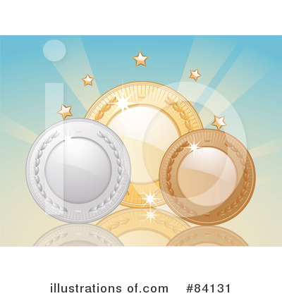 Royalty-Free (RF) Medals Clipart Illustration by elaineitalia - Stock Sample #84131