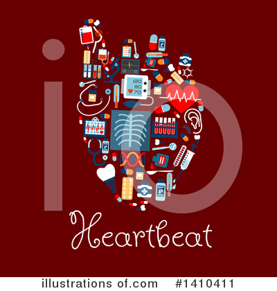 Heartbeat Clipart #1410411 by Vector Tradition SM