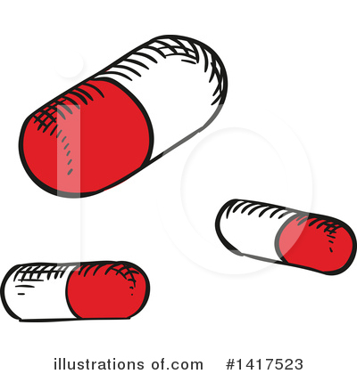 Pill Clipart #1417523 by Vector Tradition SM