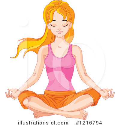 Royalty-Free (RF) Meditate Clipart Illustration by Pushkin - Stock Sample #1216794