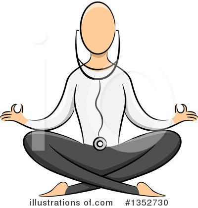 Royalty-Free (RF) Meditating Clipart Illustration by BNP Design Studio - Stock Sample #1352730