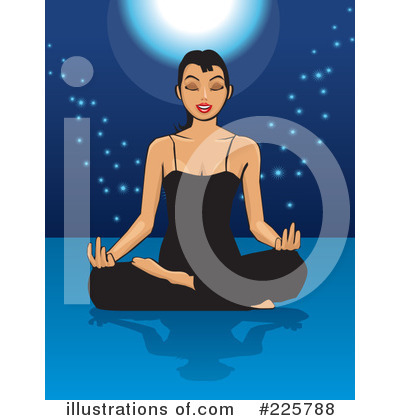 Royalty-Free (RF) Meditating Clipart Illustration by David Rey - Stock Sample #225788