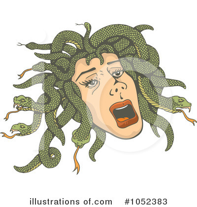 Royalty-Free (RF) Medusa Clipart Illustration by Any Vector - Stock Sample #1052383