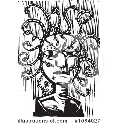 Royalty-Free (RF) Medusa Clipart Illustration by xunantunich - Stock Sample #1084027