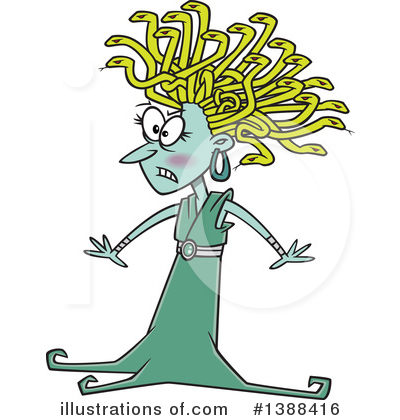 Royalty-Free (RF) Medusa Clipart Illustration by toonaday - Stock Sample #1388416