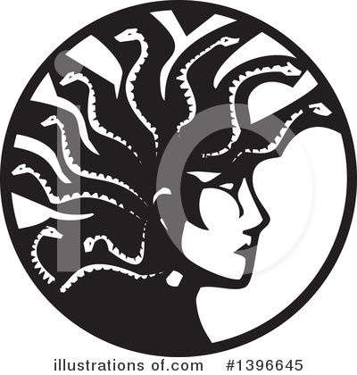 Royalty-Free (RF) Medusa Clipart Illustration by xunantunich - Stock Sample #1396645