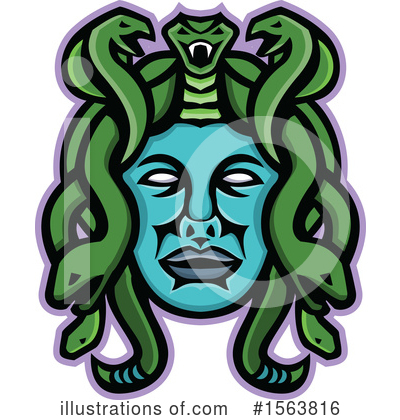 Royalty-Free (RF) Medusa Clipart Illustration by patrimonio - Stock Sample #1563816