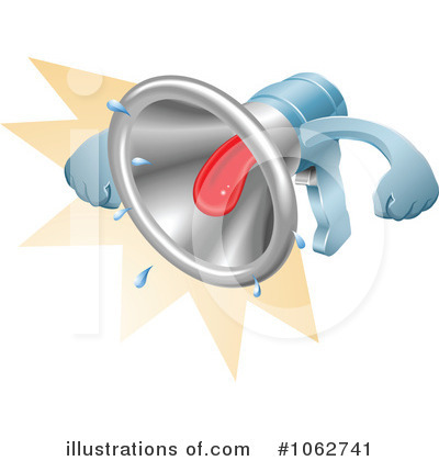 Royalty-Free (RF) Megaphone Clipart Illustration by AtStockIllustration - Stock Sample #1062741