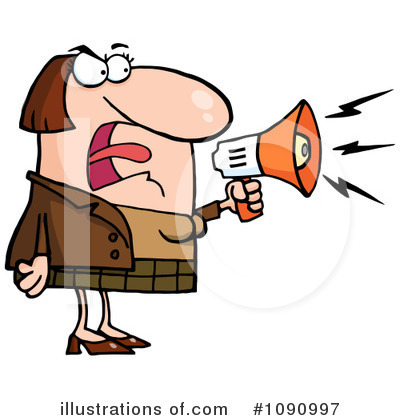 Royalty-Free (RF) Megaphone Clipart Illustration by Hit Toon - Stock Sample #1090997