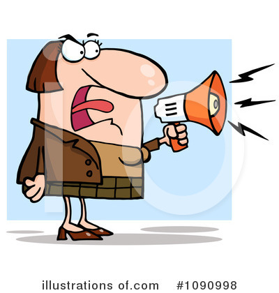 Royalty-Free (RF) Megaphone Clipart Illustration by Hit Toon - Stock Sample #1090998