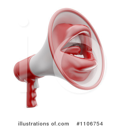 Royalty-Free (RF) Megaphone Clipart Illustration by Mopic - Stock Sample #1106754