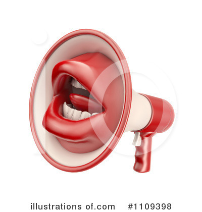 Royalty-Free (RF) Megaphone Clipart Illustration by Mopic - Stock Sample #1109398