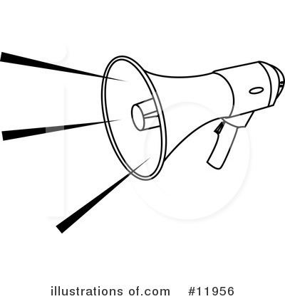 Royalty-Free (RF) Megaphone Clipart Illustration by AtStockIllustration - Stock Sample #11956